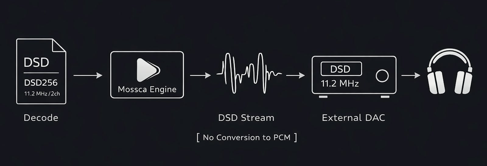 Mossca의 DSD 재생 개요