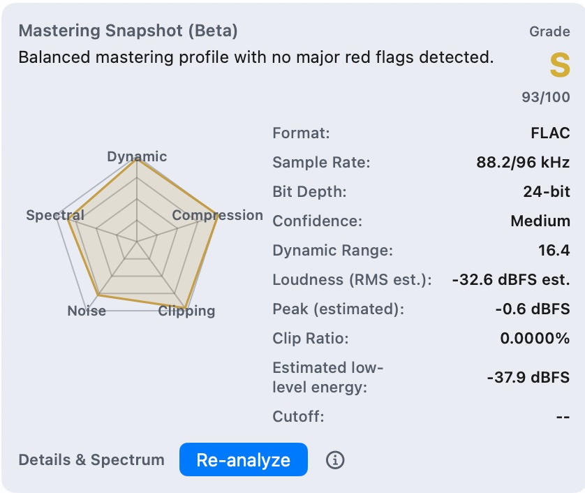 Radar-Dimensionen der Mossca-Qualitätsanalyse